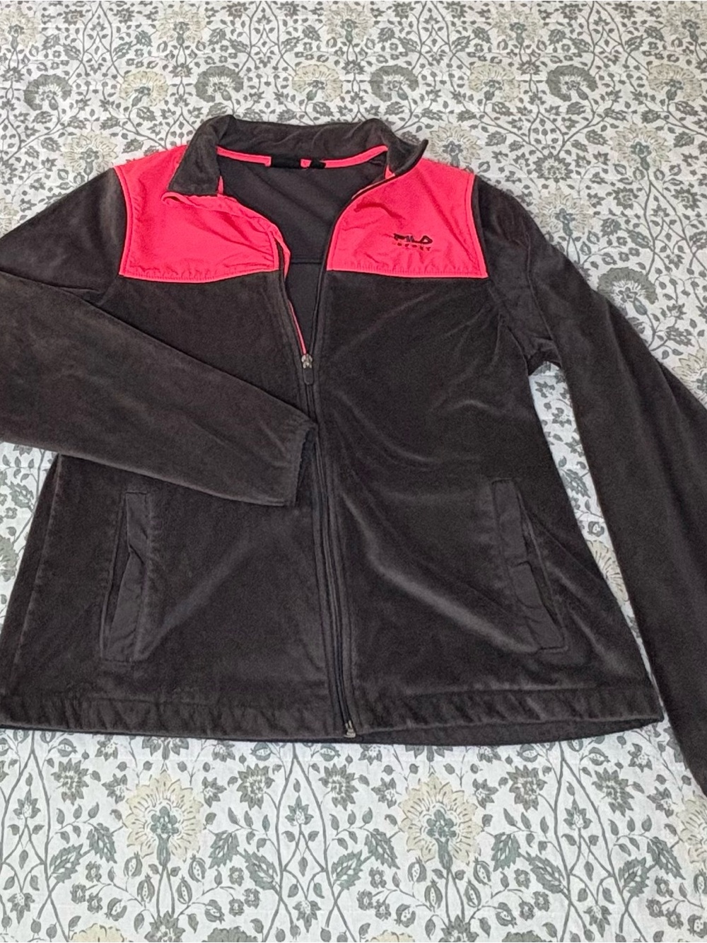 Fila Gret Fleece Jacket with Pink Yoke